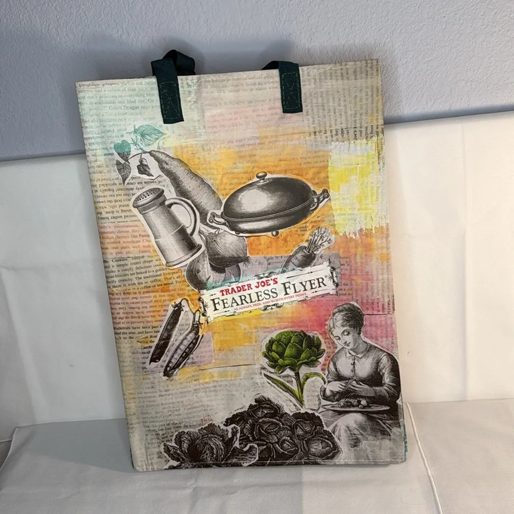 Trader Joe’s Plastic Reusable Shopping Tote Bags Collectible 6 Gallon Set of 3